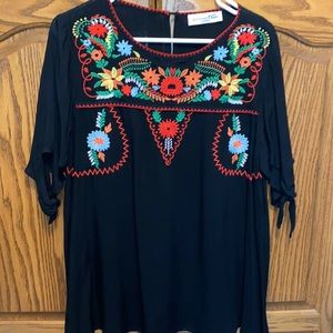 Boutique embroidered tunic